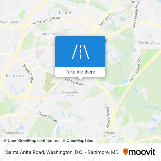 Santa Anita Road map