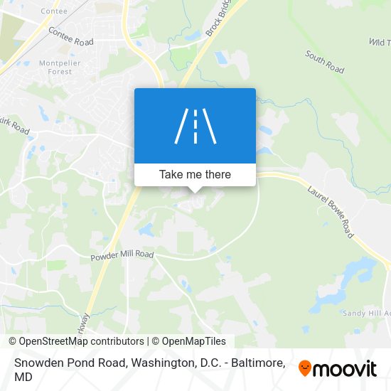 Snowden Pond Road map