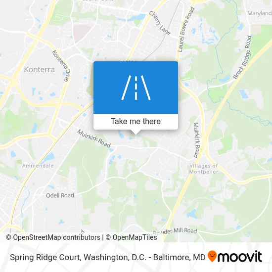 Spring Ridge Court map
