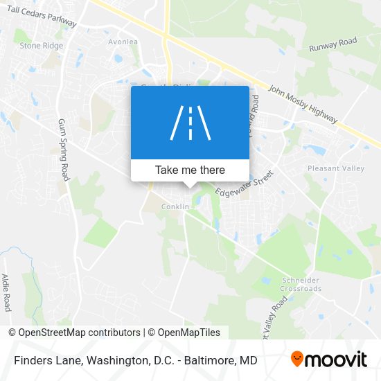 Finders Lane map