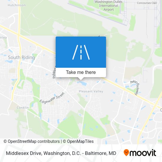 Middlesex Drive map
