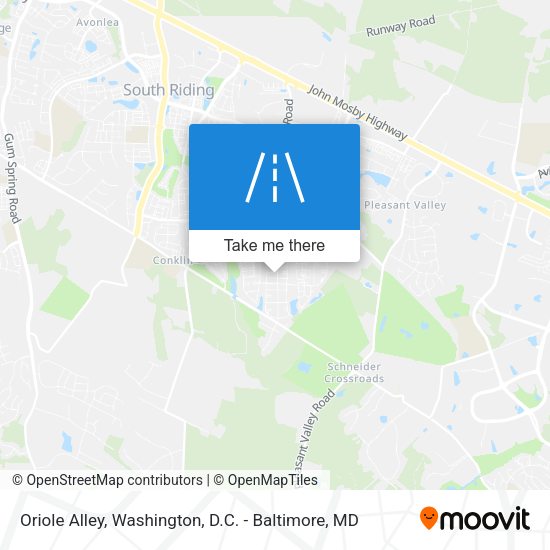 Oriole Alley map
