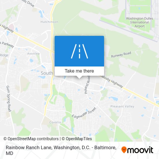 Rainbow Ranch Lane map