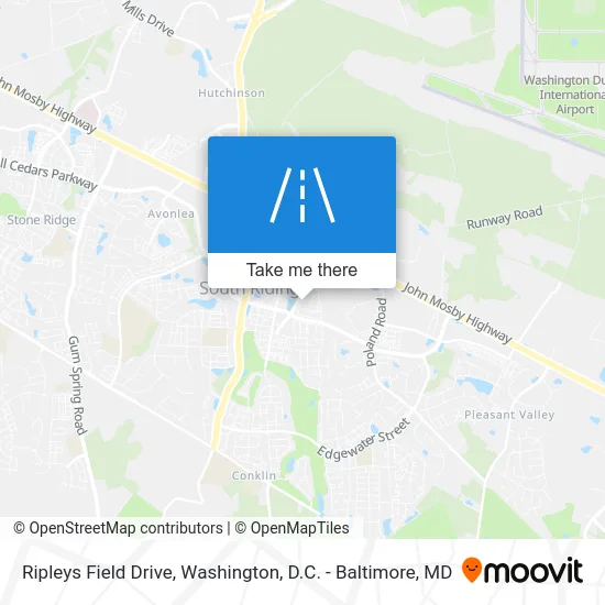 Ripleys Field Drive map