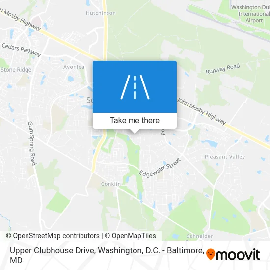 Upper Clubhouse Drive map