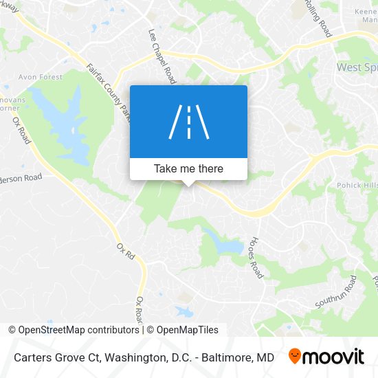Carters Grove Ct map