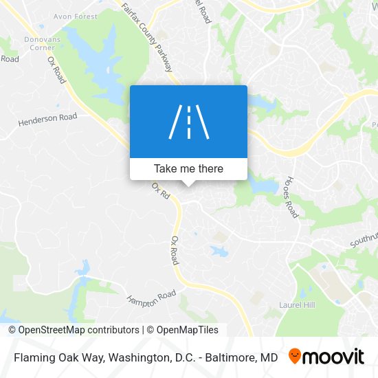 Flaming Oak Way map