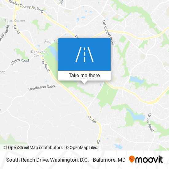 South Reach Drive map