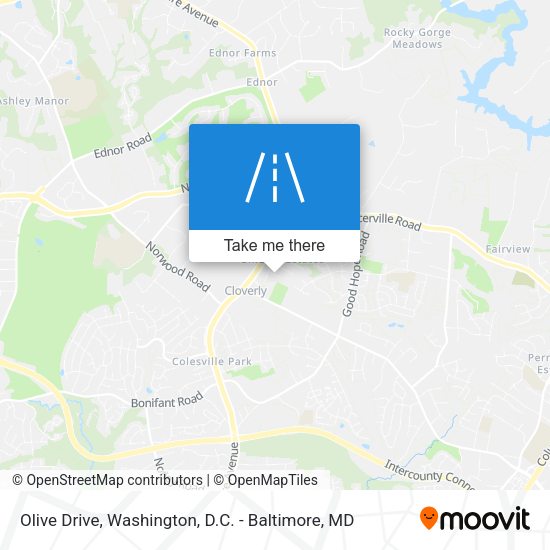 Olive Drive map