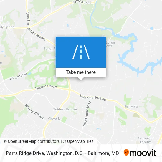 Parrs Ridge Drive map