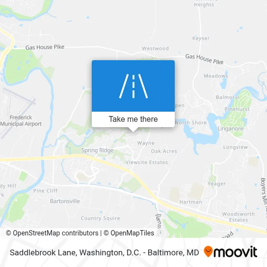 Saddlebrook Lane map