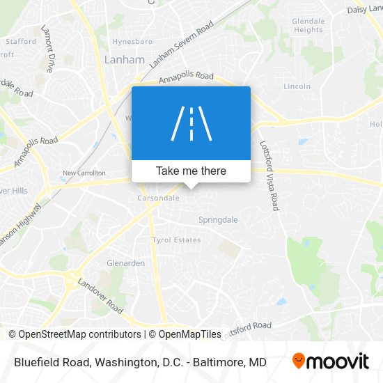 Bluefield Road map