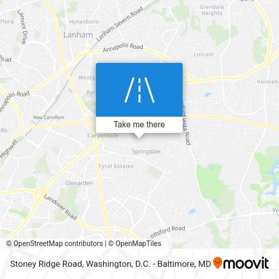 Stoney Ridge Road map