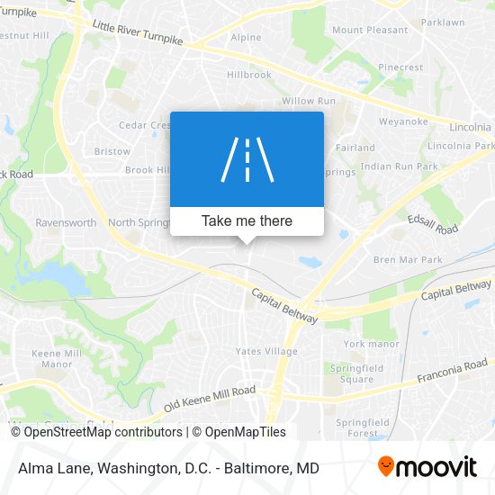Alma Lane map