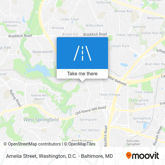 Amelia Street map