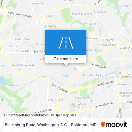 Blacksburg Road map