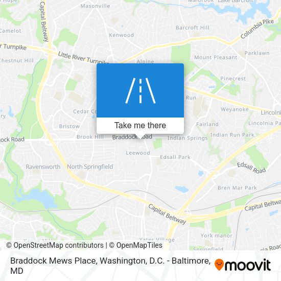 Braddock Mews Place map