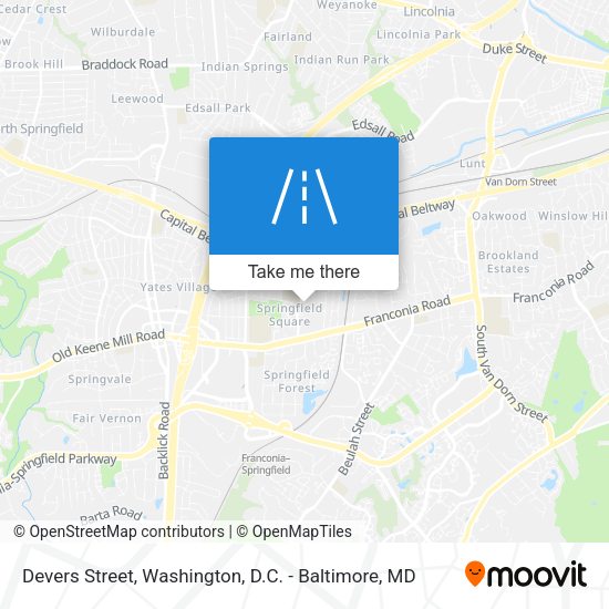 Devers Street map