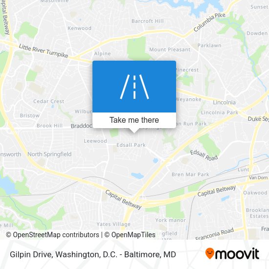 Gilpin Drive map