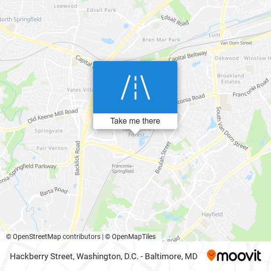 Hackberry Street map