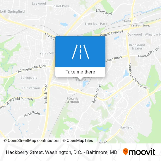 Hackberry Street map