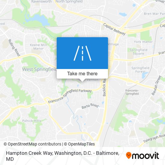 Hampton Creek Way map