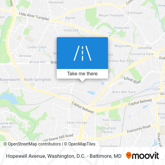 Mapa de Hopewell Avenue
