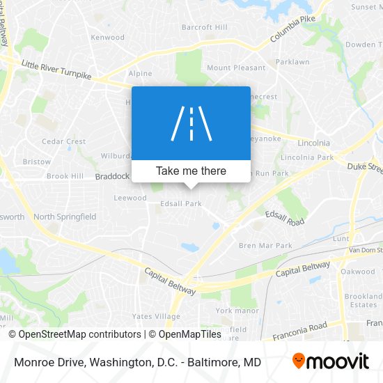 Monroe Drive map