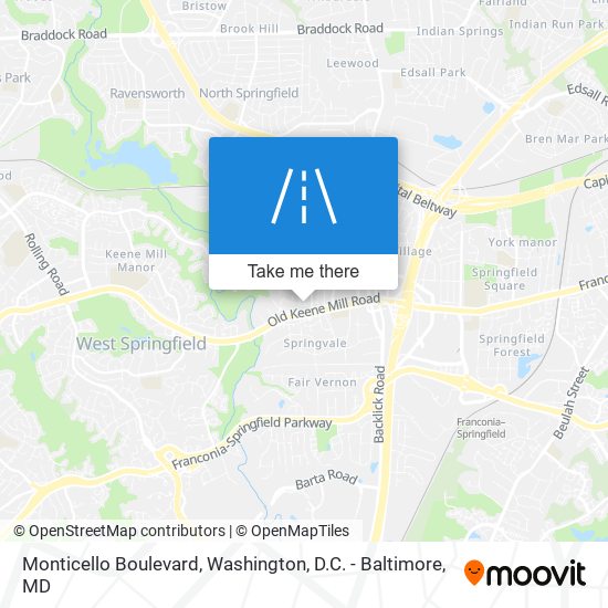 Mapa de Monticello Boulevard