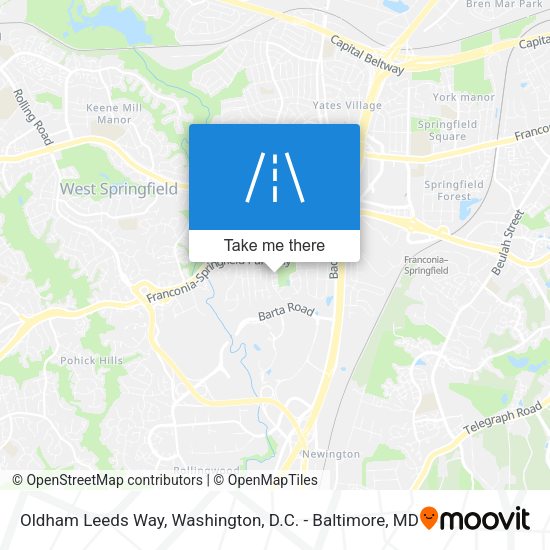 Oldham Leeds Way map
