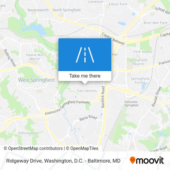 Ridgeway Drive map