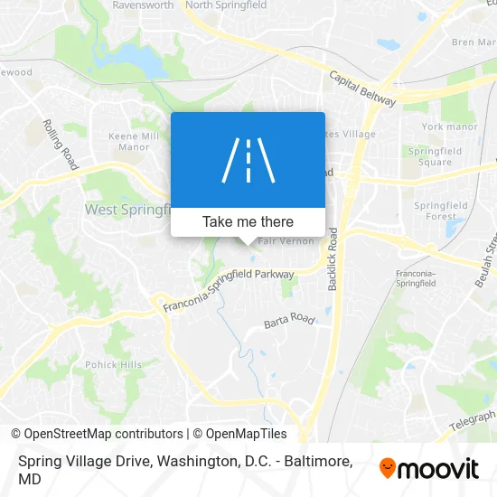 Spring Village Drive map