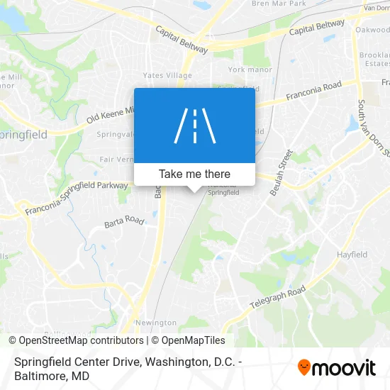 Springfield Center Drive map