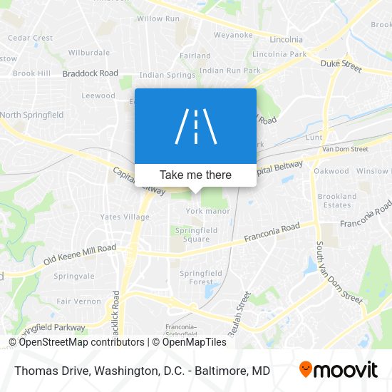 Thomas Drive map