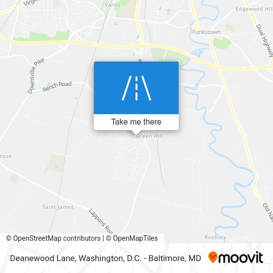 Deanewood Lane map