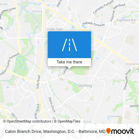Cabin Branch Drive map