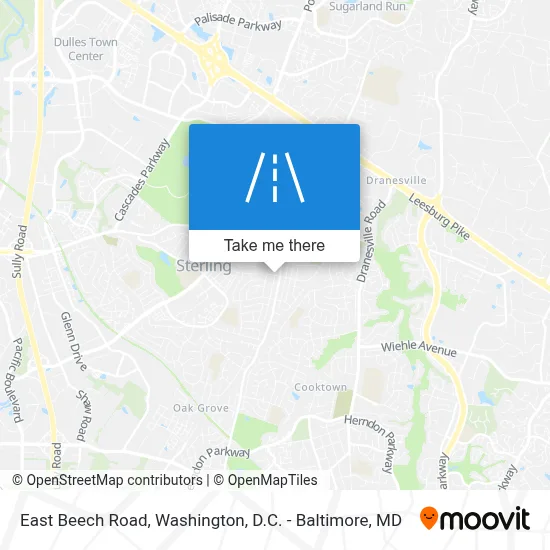 East Beech Road map