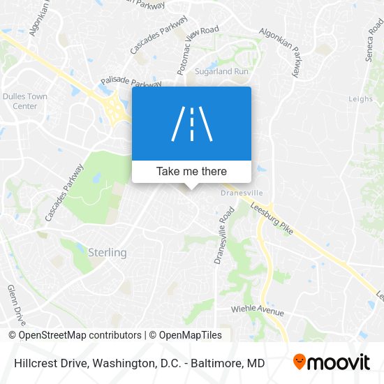 Hillcrest Drive map