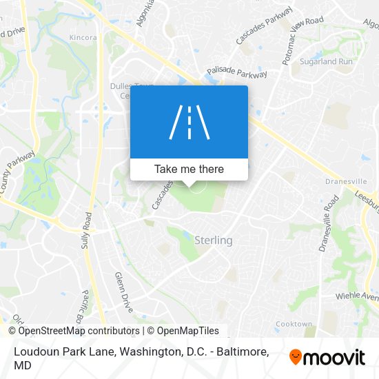 Loudoun Park Lane map