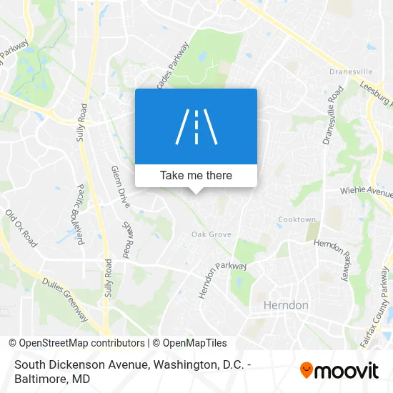 South Dickenson Avenue map