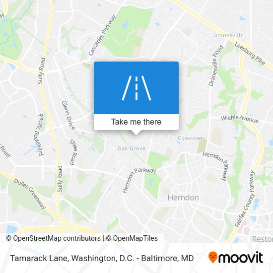 Tamarack Lane map