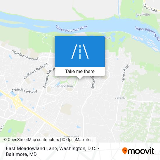 East Meadowland Lane map
