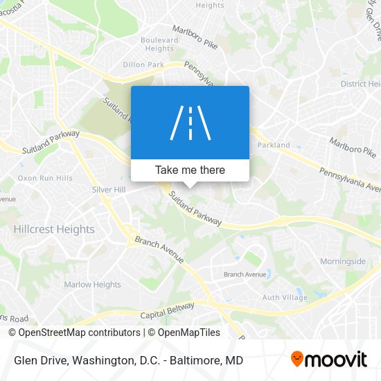 Glen Drive map