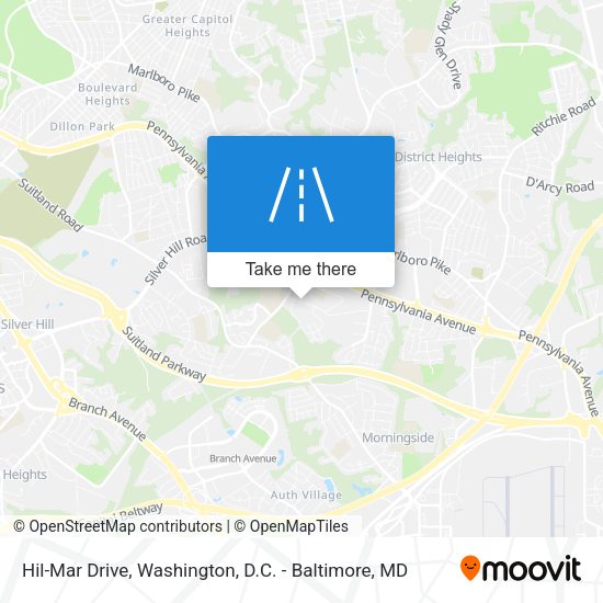 Hil-Mar Drive map