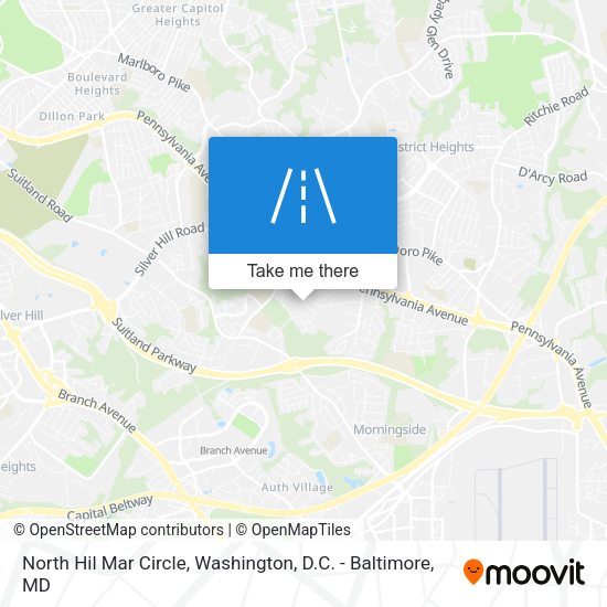 North Hil Mar Circle map