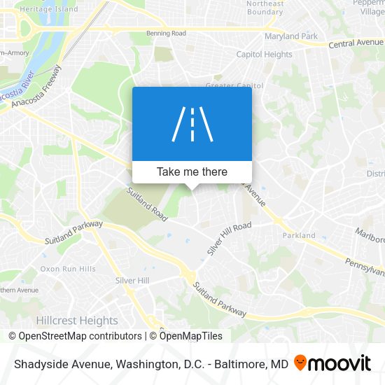 Mapa de Shadyside Avenue
