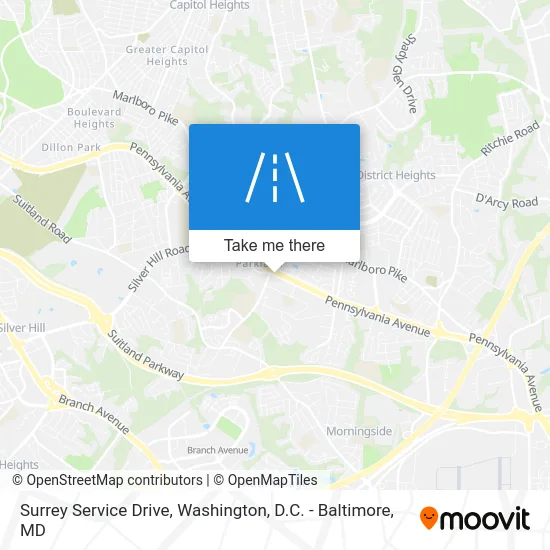 Surrey Service Drive map