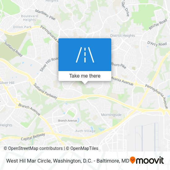 West Hil Mar Circle map