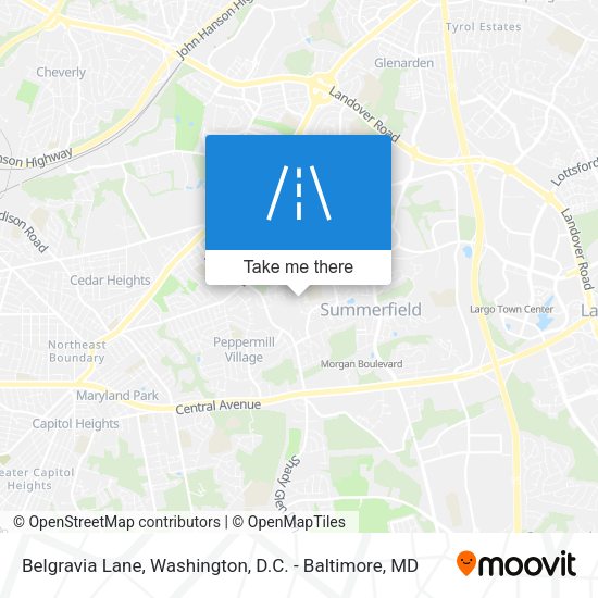 Belgravia Lane map
