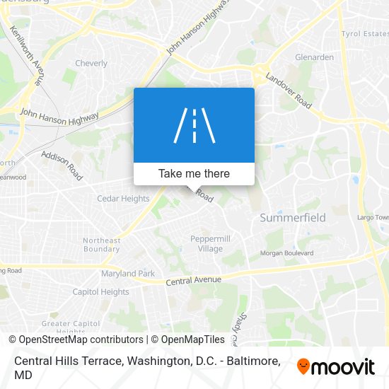 Mapa de Central Hills Terrace